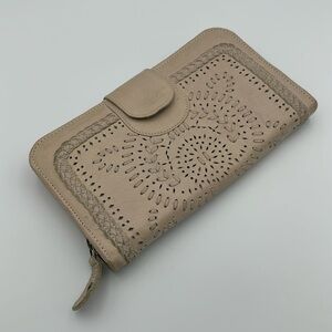 Bali ELF Handcrafted Leather Boho Wallet Clutch Stone